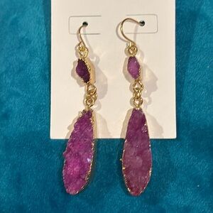 🎉💕 NEW Alexandria Druzy Dangle Earrings